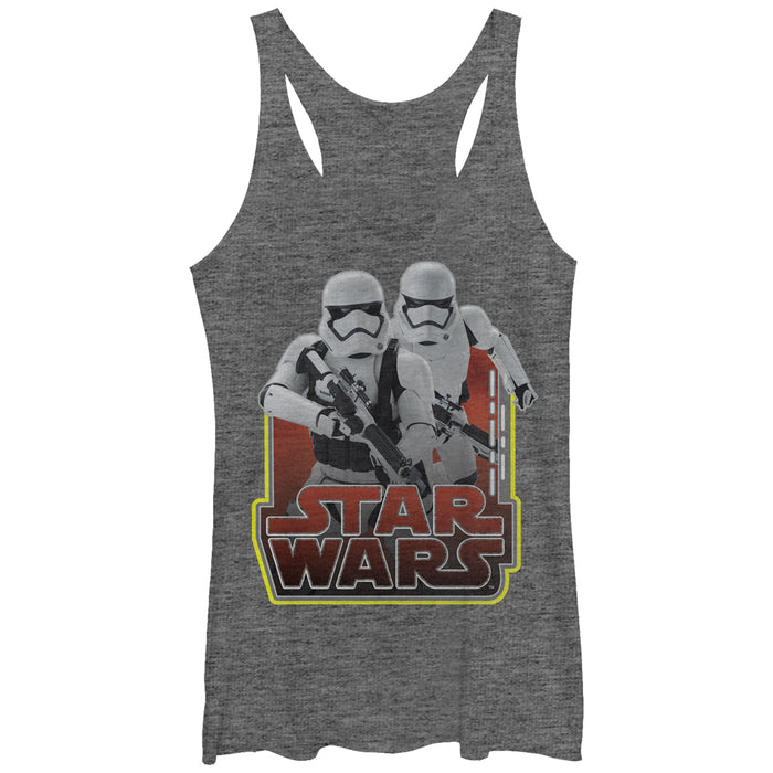 fifth sun Women's Star Wars The Force Awakens First Order Stormtroopers Racerback Tank Top