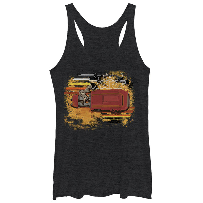 fifth sun Women's Star Wars The Force Awakens Rey Speederstorm Racerback Tank Top