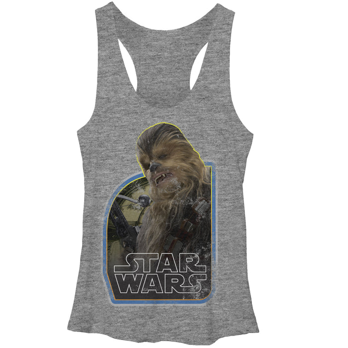 fifth sun Women's Star Wars The Force Awakens Vintage Chewbacca Racerback Tank Top