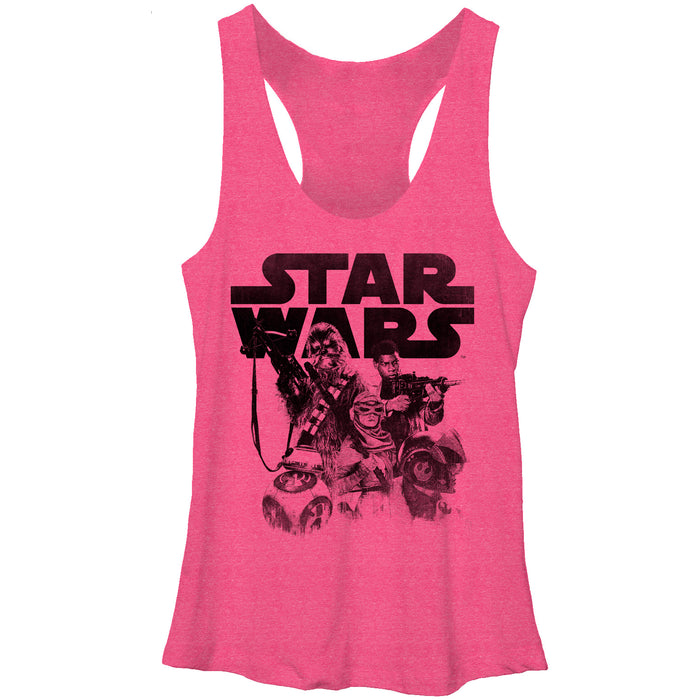 fifth sun Women's Star Wars The Force Awakens Vintage Racerback Tank Top