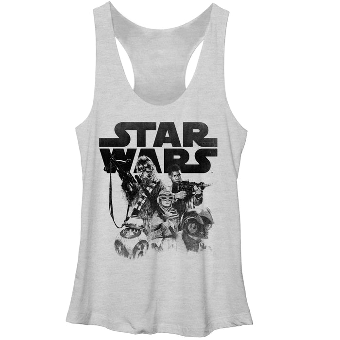 fifth sun Women's Star Wars The Force Awakens Vintage Racerback Tank Top
