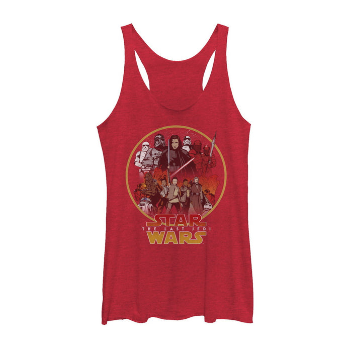 fifth sun Women's Star Wars The Last Jedi Group Circle Racerback Tank Top