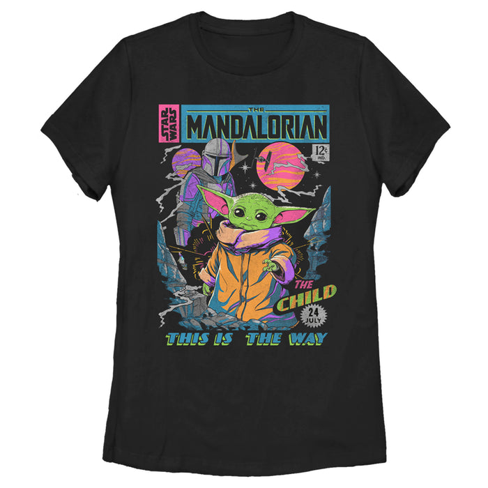 fifth sun Women's Star Wars: The Mandalorian 12 Cents Retro Comic T-Shirt