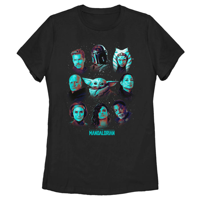 fifth sun Women's Star Wars: The Mandalorian Character Wheel T-Shirt