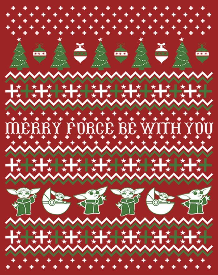 Fifth Sun Women's Star Wars: The Mandalorian Christmas The Child Ugly Force-mas T-Shirt