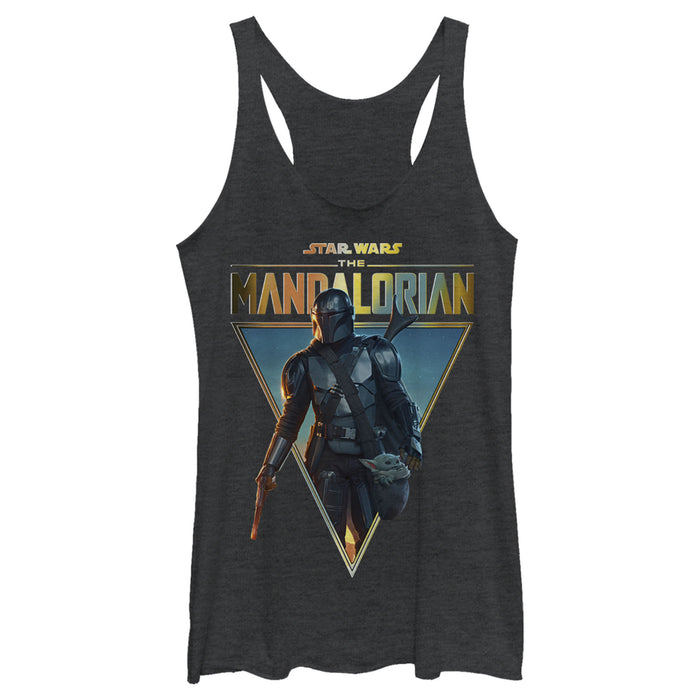 fifth sun Women's Star Wars: The Mandalorian Clan of Two Racerback Tank Top