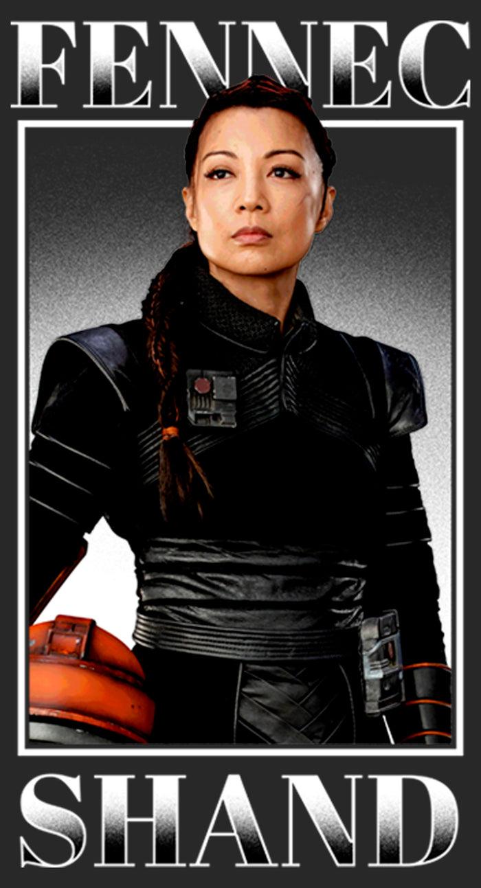 Fifth Sun Women's Star Wars: The Mandalorian Fennec Shand Portrait T-Shirt
