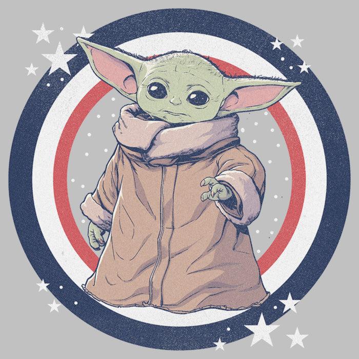 Fifth Sun Women's Star Wars: The Mandalorian Fourth Of July Grogu Circle T-Shirt