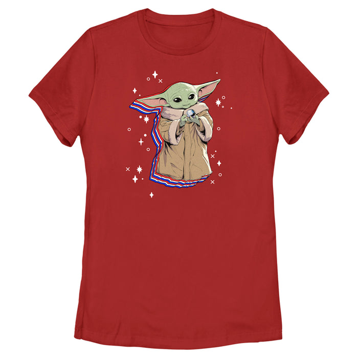 fifth sun Women's Star Wars: The Mandalorian Fourth of July Grogu T-Shirt