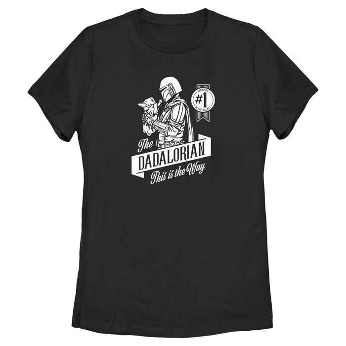 fifth sun Women's Star Wars: The Mandalorian Grogu and Din Djarin The Dadalorian This is the Way T-Shirt