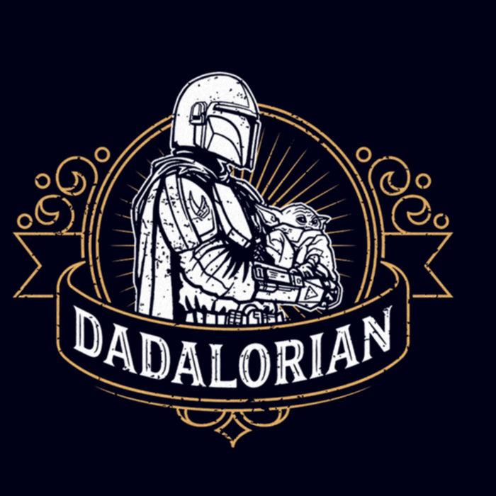 Fifth Sun Women's Star Wars: The Mandalorian Grogu And Din Djarin Dadalorian Banner Sketch T-Shirt