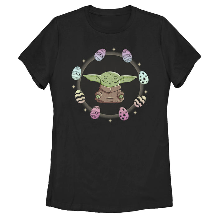 fifth sun Women's Star Wars: The Mandalorian Grogu Easter Egging Around T-Shirt