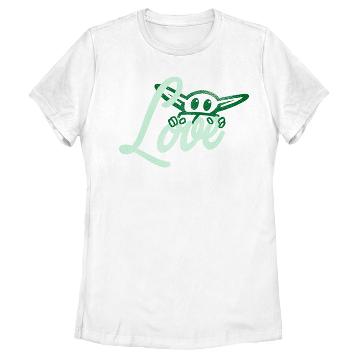 fifth sun Women's Star Wars: The Mandalorian Grogu Gazing Love T-Shirt