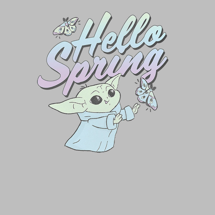 Fifth Sun Women's Star Wars: The Mandalorian Grogu Hello Spring T-Shirt