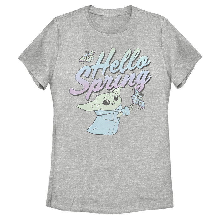 fifth sun Women's Star Wars: The Mandalorian Grogu Hello Spring T-Shirt