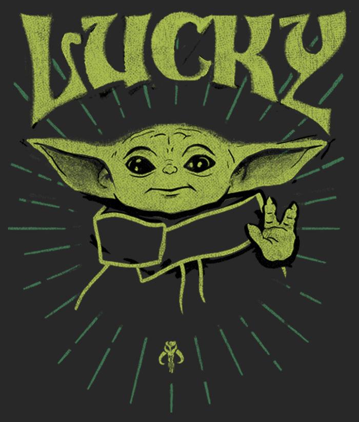 Fifth Sun Women's Star Wars: The Mandalorian Grogu St. Patrick's Day Force Of Luck T-Shirt
