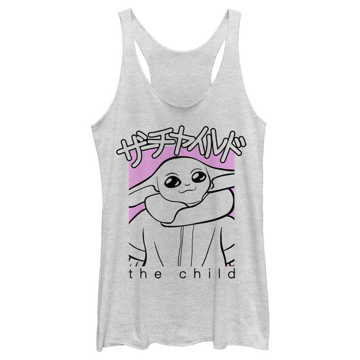 fifth sun Women's Star Wars: The Mandalorian Grogu The Child Sketch Racerback Tank Top