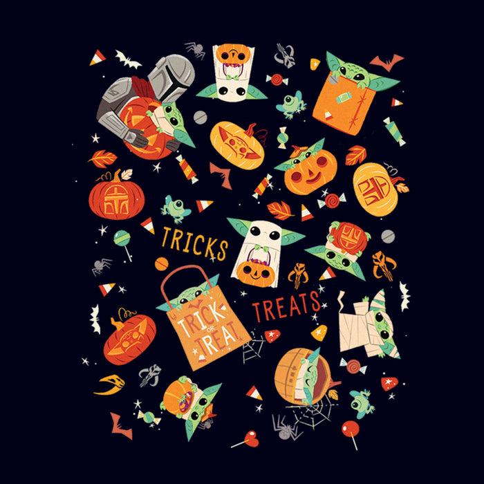 Fifth Sun Women's Star Wars: The Mandalorian Halloween Candy Collage T-Shirt