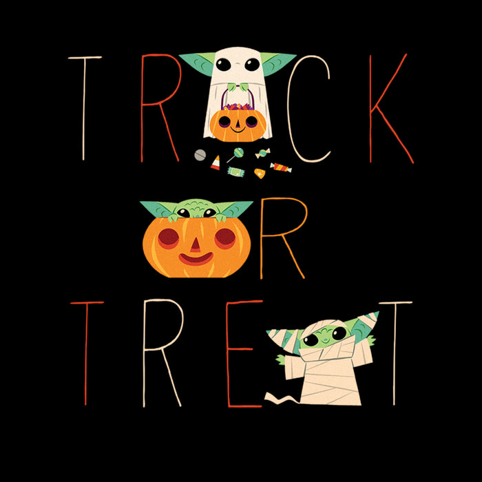 Fifth Sun Women's Star Wars: The Mandalorian Halloween Grogu Trick Or Treat T-Shirt