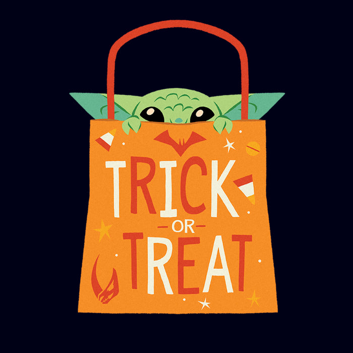 Fifth Sun Women's Star Wars: The Mandalorian Halloween Grogu Trick Or Treat Bag T-Shirt