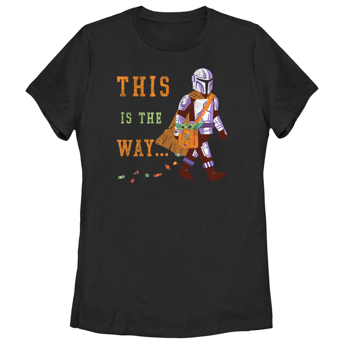 fifth sun Women's Star Wars: The Mandalorian Halloween This is the Way Treats T-Shirt