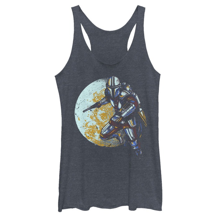 fifth sun Women's Star Wars: The Mandalorian Mandalore's Moon Racerback Tank Top