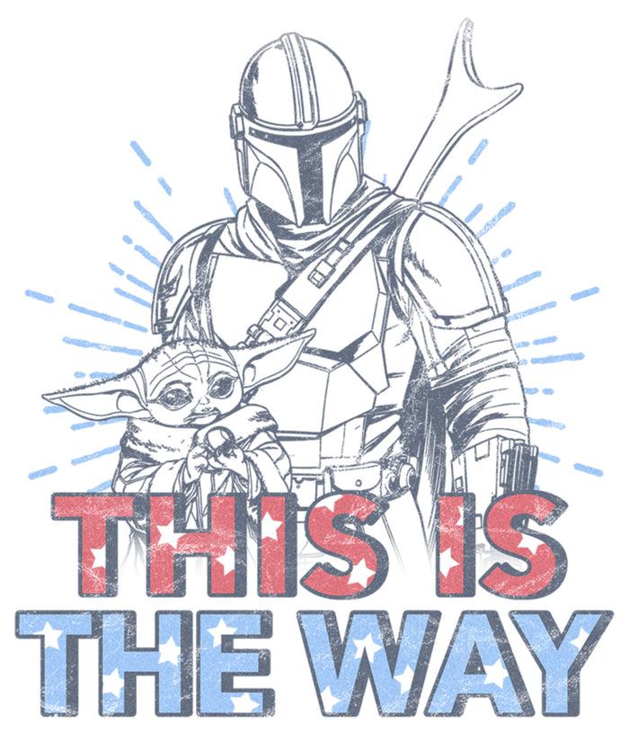Fifth Sun Women's Star Wars: The Mandalorian Patriotic Mando And Grogu This Is The Way T-Shirt
