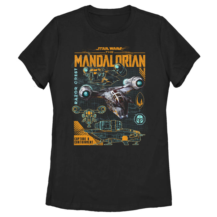 fifth sun Women's Star Wars: The Mandalorian Razor Crest Capture and Containment T-Shirt