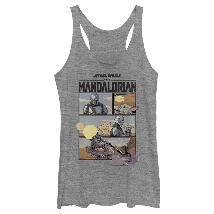fifth sun Women's Star Wars: The Mandalorian Rescue The Child Racerback Tank Top