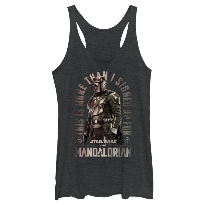 fifth sun Women's Star Wars: The Mandalorian Shining Mando Racerback Tank Top
