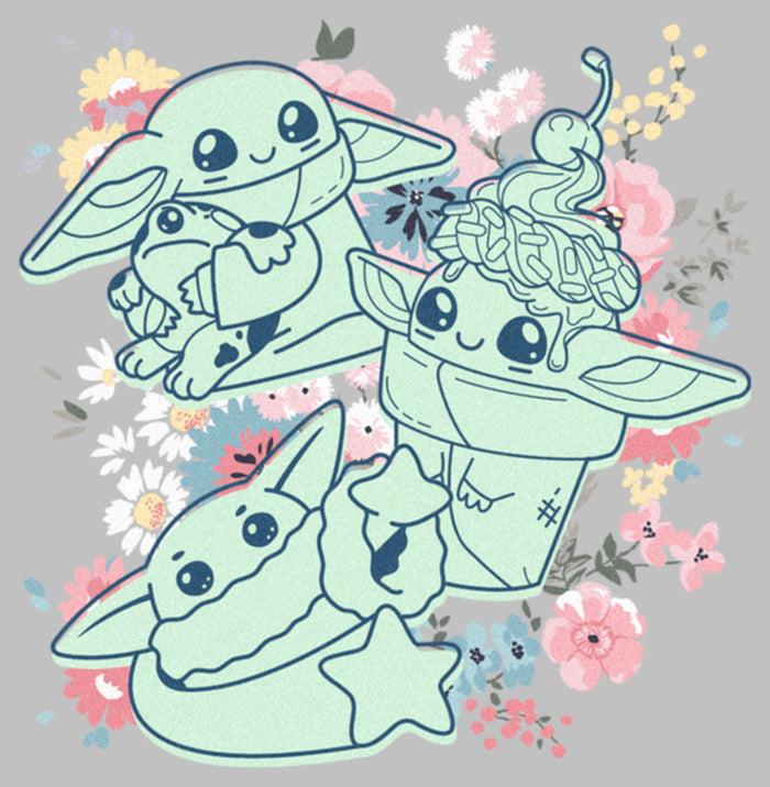 Fifth Sun Women's Star Wars: The Mandalorian Spring Cute Grogu Sunday Surprise T-Shirt