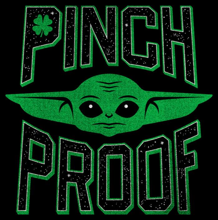 Fifth Sun Women's Star Wars: The Mandalorian St. Patrick's Day Grogu Pinch Proof T-Shirt