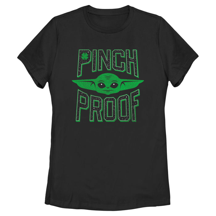 fifth sun Women's Star Wars: The Mandalorian St. Patrick's Day Grogu Pinch Proof T-Shirt
