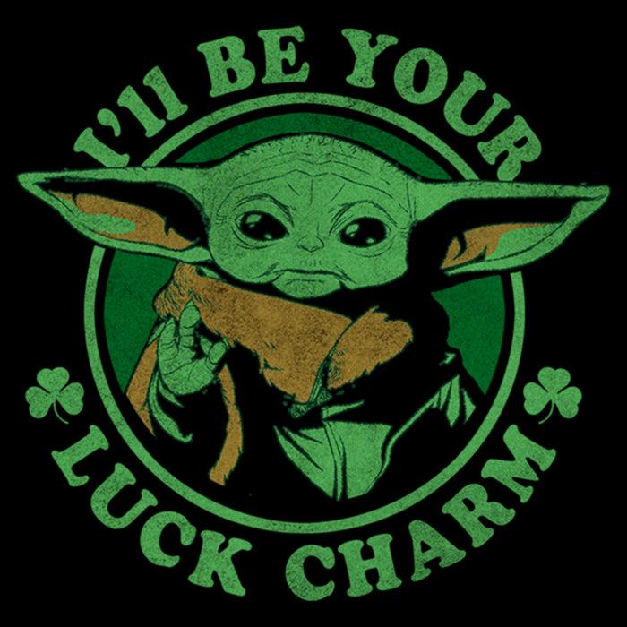 Fifth Sun Women's Star Wars: The Mandalorian St. Patrick's Day Grogu I'll Be Your Lucky Charm T-Shirt