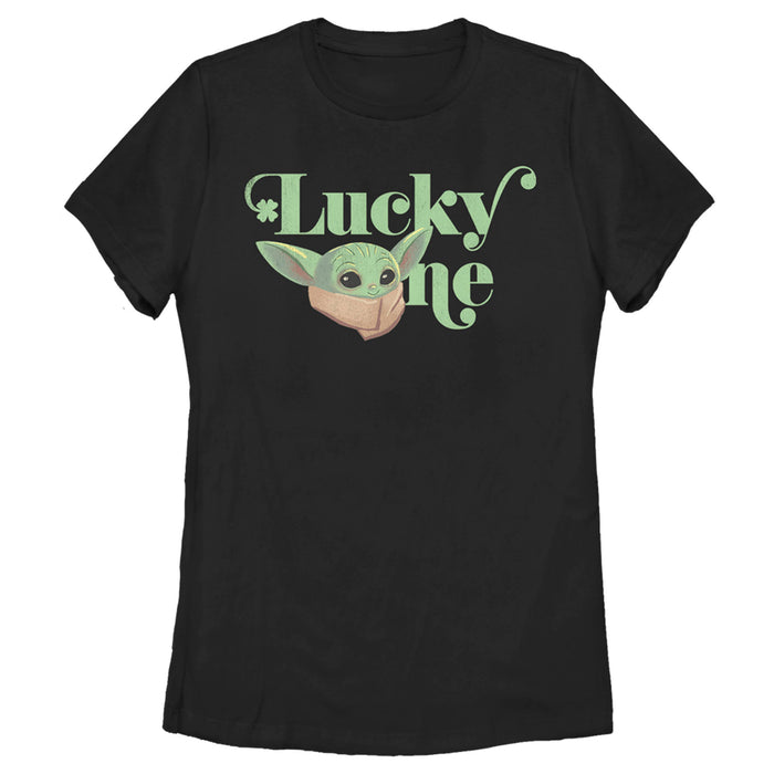 fifth sun Women's Star Wars: The Mandalorian St. Patrick's Day Grogu Lucky One T-Shirt