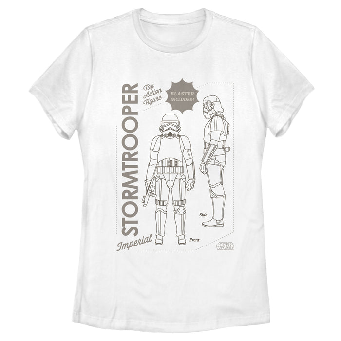 fifth sun Women's Star Wars: The Mandalorian Stormtrooper Action Figure T-Shirt
