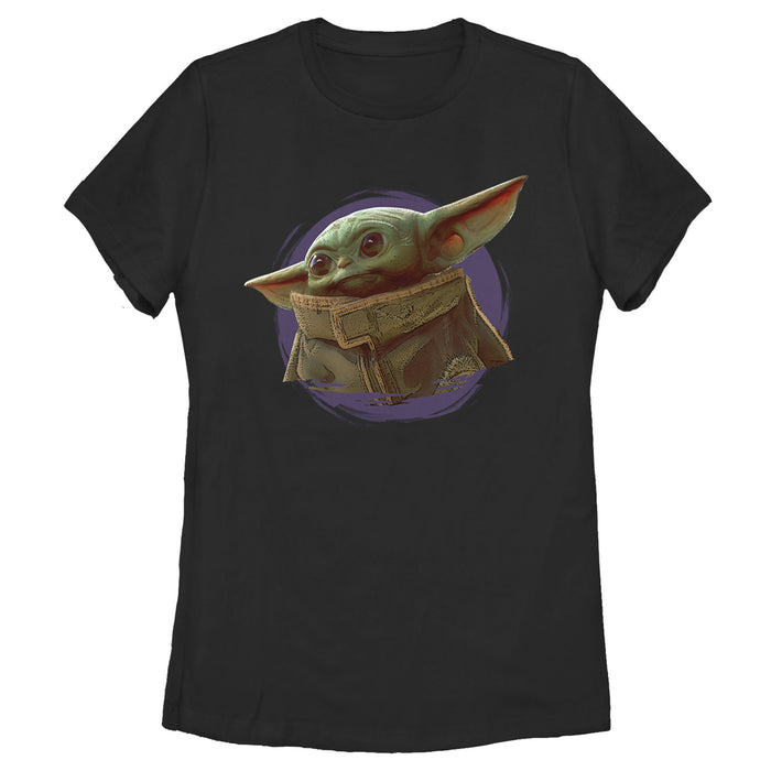 fifth sun Women's Star Wars: The Mandalorian The Child Circle Halo T-Shirt