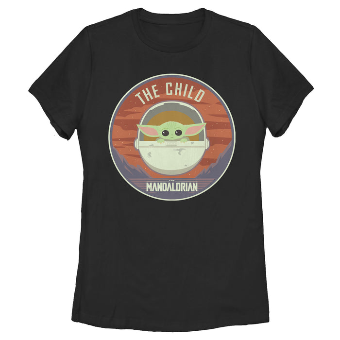 fifth sun Women's Star Wars: The Mandalorian The Child Circle Cartoon Art T-Shirt