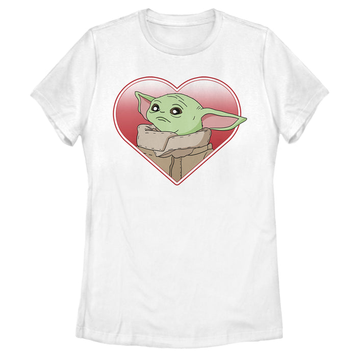 fifth sun Women's Star Wars: The Mandalorian The Child Heart Look T-Shirt