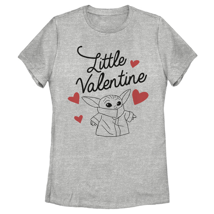 fifth sun Women's Star Wars: The Mandalorian The Child Little Valentine T-Shirt
