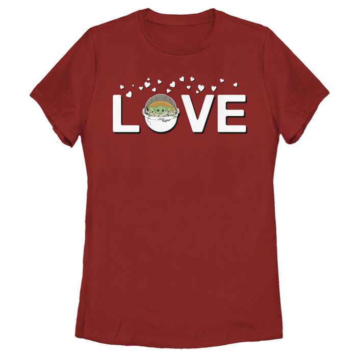 fifth sun Women's Star Wars: The Mandalorian The Child Love Bassinet T-Shirt