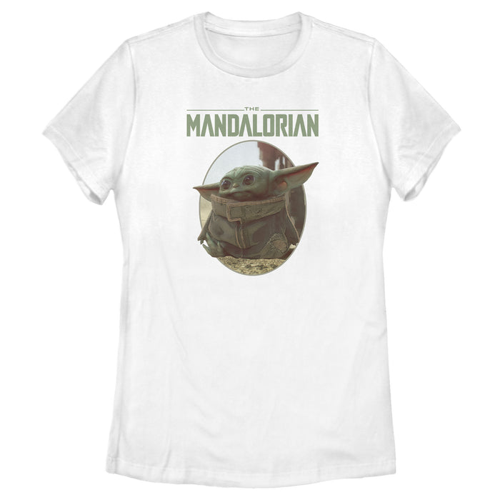 fifth sun Women's Star Wars: The Mandalorian The Child Oval Frame T-Shirt