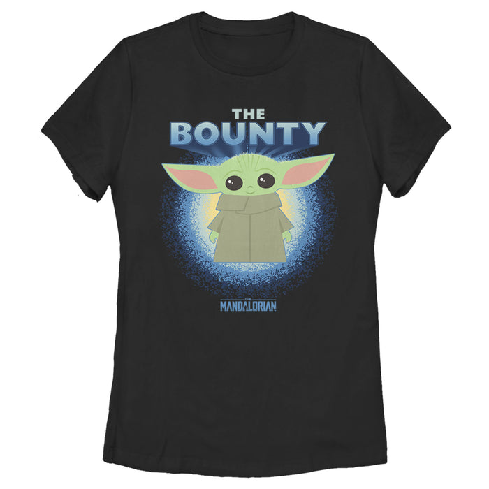 fifth sun Women's Star Wars: The Mandalorian The Child The Bounty Fuzzy Halo T-Shirt