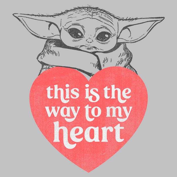 Fifth Sun Women's Star Wars: The Mandalorian Valentine's Day Grogu This Is The Way To My Heart T-Shirt