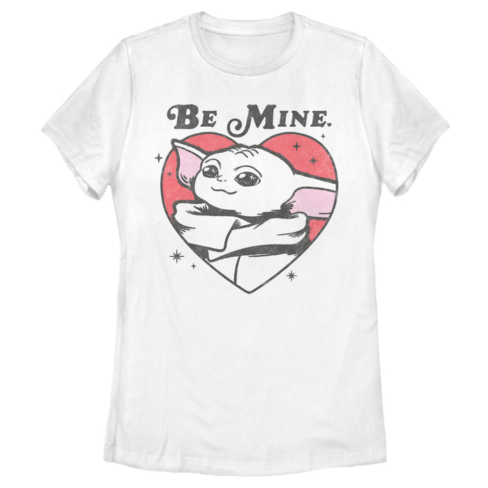 fifth sun Women's Star Wars: The Mandalorian Valentine's Day Grogu Be Mine T-Shirt