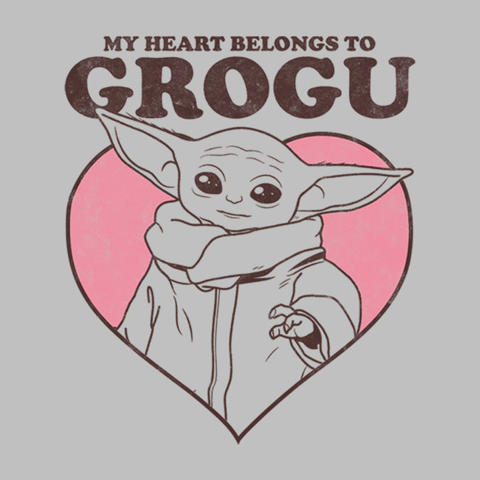 Fifth Sun Women's Star Wars: The Mandalorian Valentine's Day The Child Belongs To Grogu T-Shirt