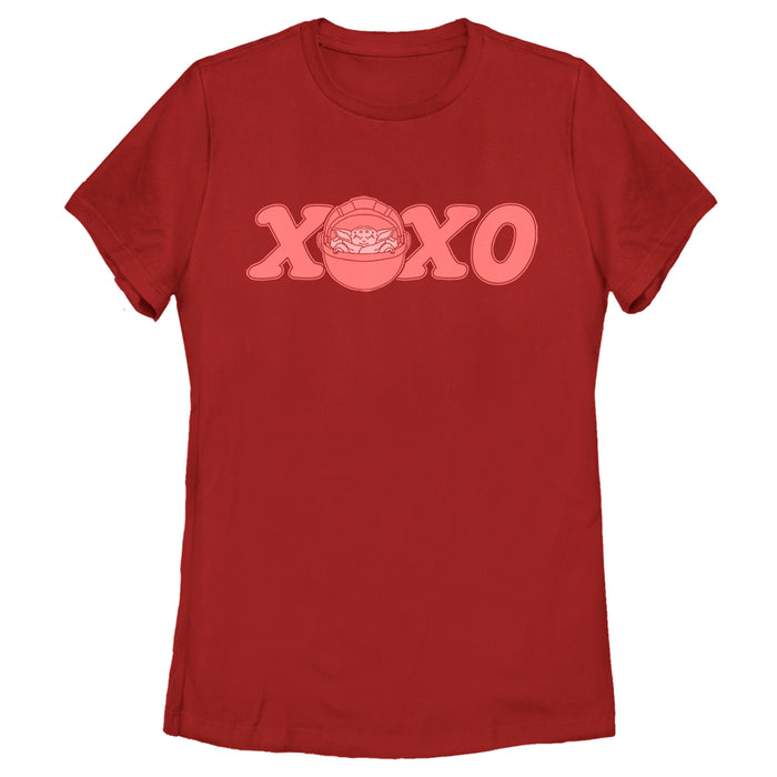 fifth sun Women's Star Wars: The Mandalorian Valentine's Day The Child XOXO Bassinet T-Shirt
