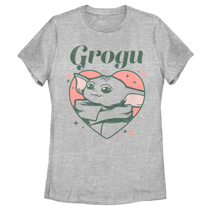 fifth sun Women's Star Wars: The Mandalorian Valentine's Day The Child Sparkling Eyes T-Shirt