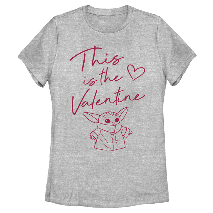 fifth sun Women's Star Wars: The Mandalorian Valentine's Day The Child Valentine Way T-Shirt