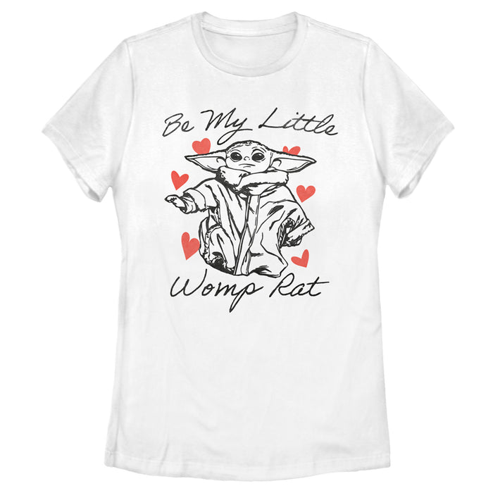 fifth sun Women's Star Wars: The Mandalorian Valentine's Day The Child Be My Womp Rat T-Shirt